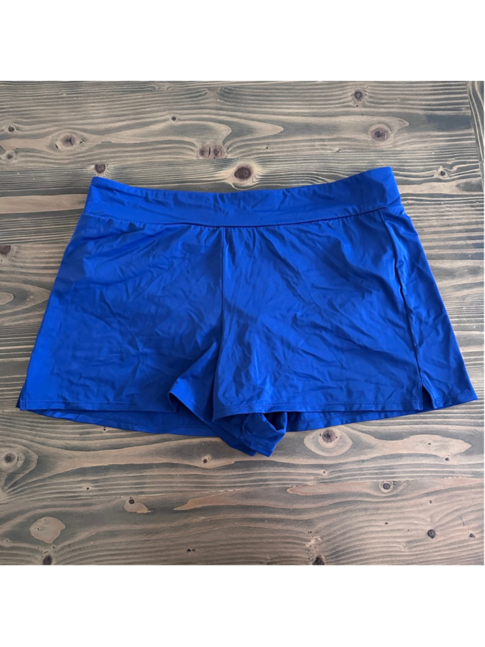 Bal Harbour Swim Shorts XL Blue Elastic Waist Beach Swim Bottoms